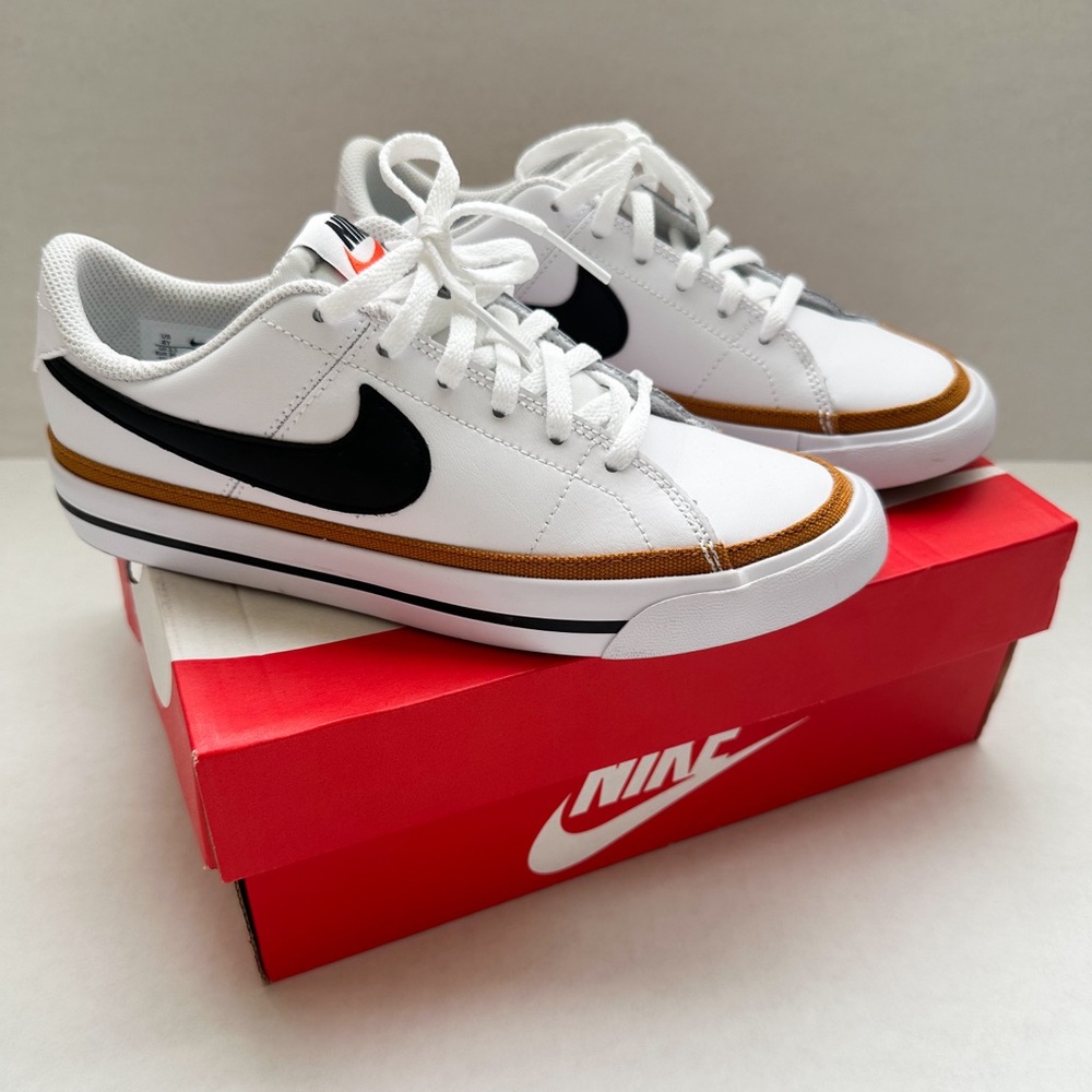Nike Kids Sneakers White Black Brown